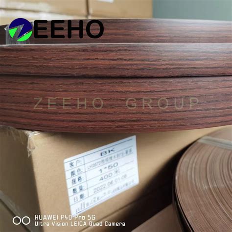 New Material Pvc Plastic Teak Veneer Strips Red Star Edging Inch Edge