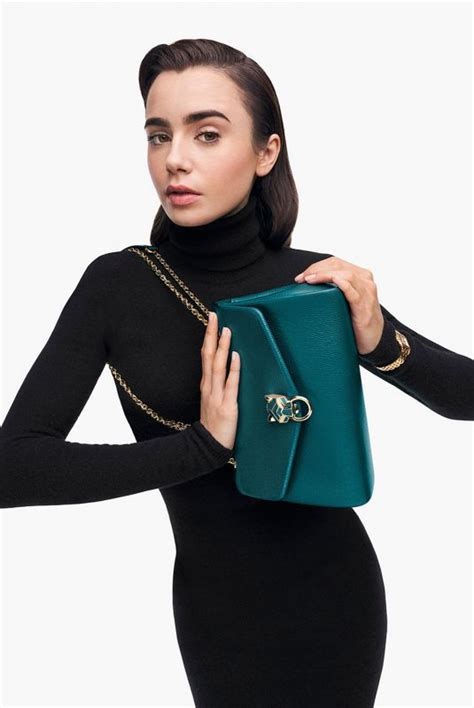 Lily Collins For Panthere De Cartier Chain Bags 2022 Hawtcelebs