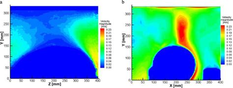 Thermal Plume Velocity Distribution In Sagittal Plane A Piv B Cfd