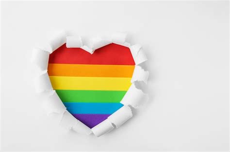 Premium Photo Symbol Heart Rainbow On White Backround Lgbt Pride Month Lesbian Gay Bisexual