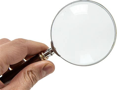 Hand Holding Magnifying Glass Close Up 46004465 PNG