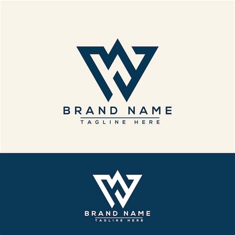 Wh Logo Design Vorlage Vektorgrafik Branding Element Premium Vektor