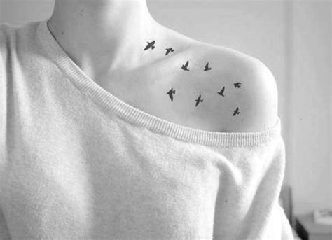 Birds Collarbone Tattoo