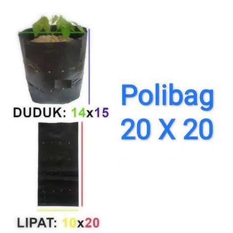 Jual POLIBAG TEBAL Polybag TEBAL Ukuran 20x20 Cm Lipat Ukuran 10x20