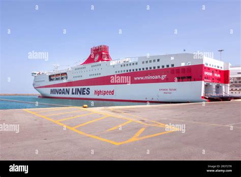 Heraklion, Greece Minoan Lines ferry boat Stock Photo - Alamy