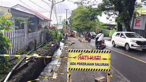 Selokan Di Jalan Sam Ratulangi Manado Diperbaiki Warga Apresiasi BPJN