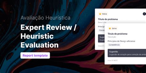 Expert Review Heuristic Evaluation Card Report Template Figma