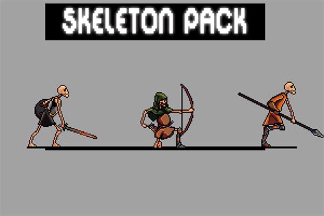 Free Skeleton Pixel Art Sprite Sheets Behance