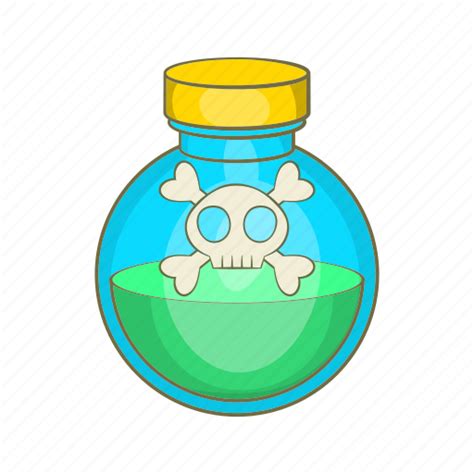 Bottle, cartoon, danger, liquid, poison, skull, toxic icon - Download ...