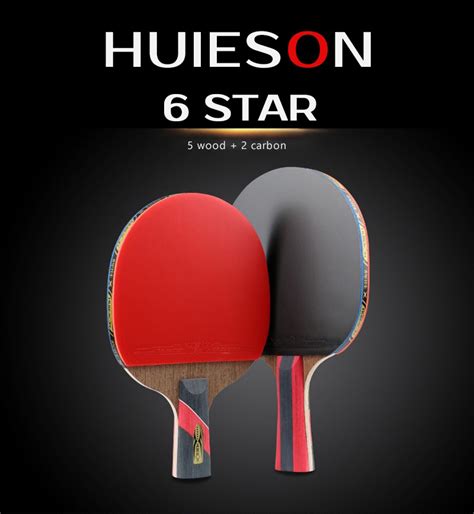 Huieson 5 6 Estrelas Raquete De Tênis De Mesa Carbono Ofensivo Ping