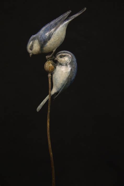 Bronze Two Blue Tits Adam Binder Sculptures