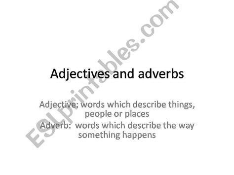 Esl English Powerpoints Adjectives And Adverbs 0 Hot Sex Picture