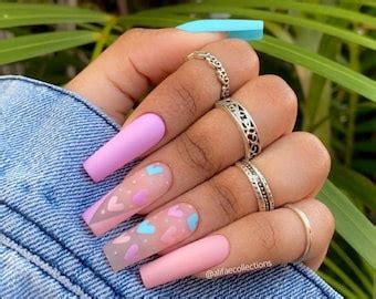 Cookie Swirl Press On Nails Nude Nails Nude And Brown Etsy