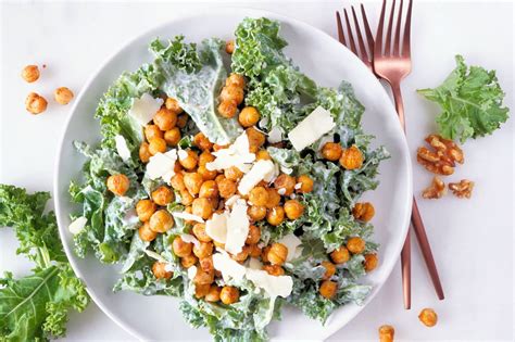 Crunchy Creamy Kale Caesar Salad Recipe