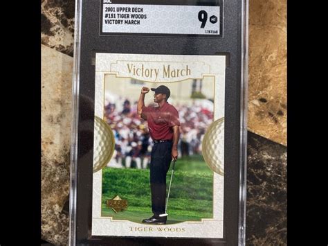 Upper Deck Victory March Tiger Woods Rc Sgc Ebay