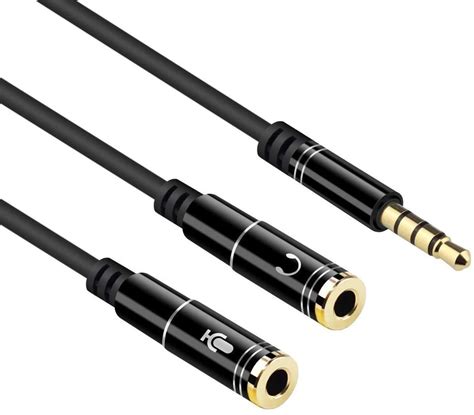 Universal Dual Female Splitter (3.5mm Male to 2 Dual Female) Y Splitter ...