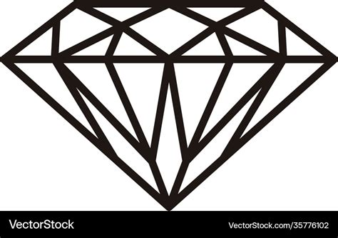 diamond flat royalty  vector image vectorstock