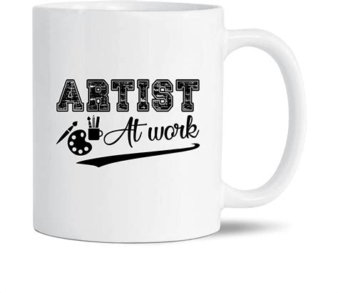 Artist At Work White Travel Coffee Cup, Artist Ceramic Mugs, Novelty Artist Teacup Gift Ideas ...