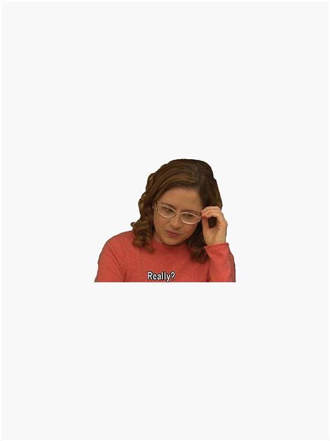 Glasses Pam Beesly Halpert The Office Sticker By P0pculture3 Redbubble