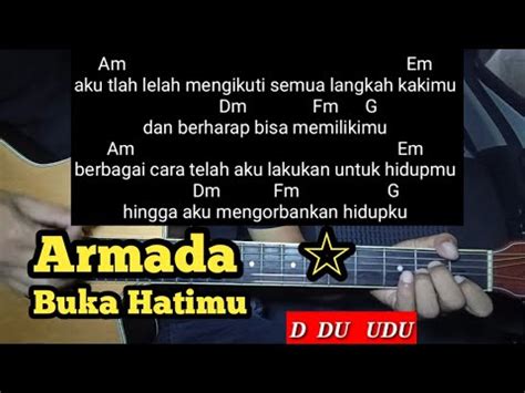 Kunci Gitar Buka Hatimu Armada Tutorial Untuk Pemula By De Kunta