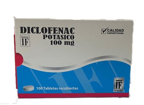 Diclofenaco Potasico 100mg Blister 10 Tabletas Q2 Vida