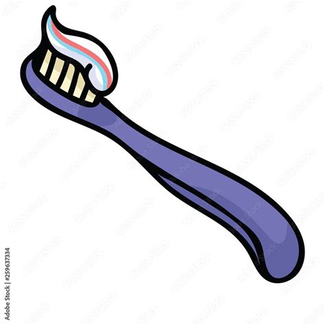 Freehand Drawn Cartoon Toothbrush Royalty Free SVG, Cliparts #3468507