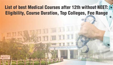 List Of Best Medical Courses After 12th Without Neet 2025