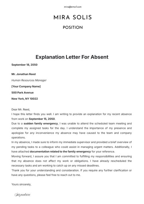 Free Explanation Letter Templates And Examples Edit Online And Download