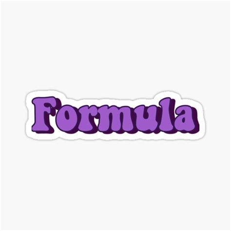 "Formula" Sticker by annaferarts | Redbubble