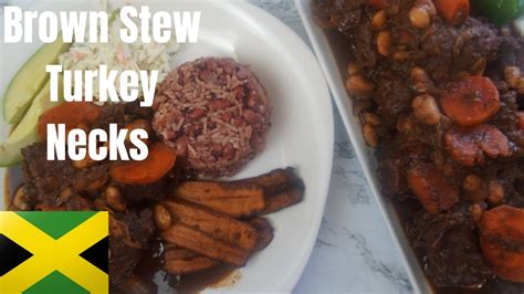 Brown Stew Turkey Necks Jamaican Style How To Cook Turkey Necks Turkey Neck Stew Youtube