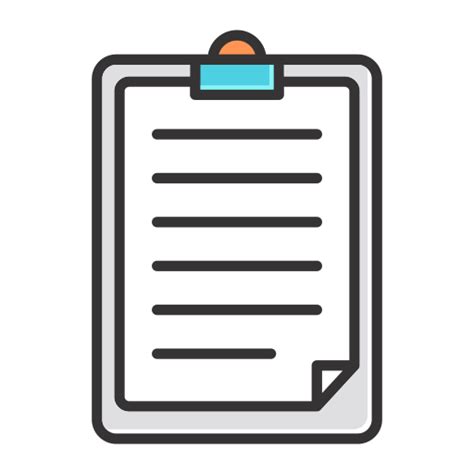 Worksheet Generic Outline Color Icon