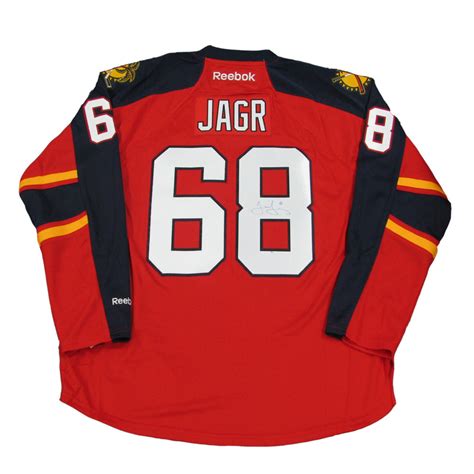 Jaromir Jagr Signed Florida Panthers Red Reebok Jersey Nhl Auctions