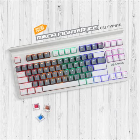 Promo Digital Alliance Gaming Keyboard Meca Fighter Ice TKL SE Grey