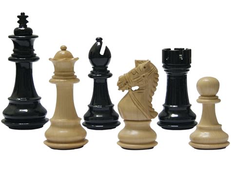 Premier Chess Pieces Royal Knight Staunton King Size Ebonized