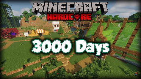 I Survived 1 Year In Hardcore Minecraft And 3000 Days YouTube