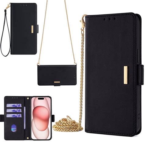 Crossbody Wallet Case For Iphone Xr With Rfid Blocking Card Slot Holder