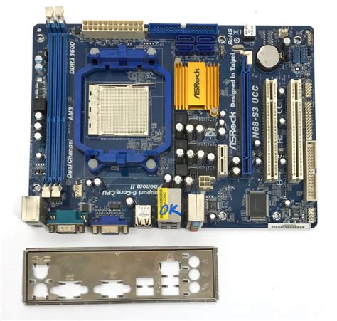 Asrock N68-S3 UCC NVIDIA nforce 630a AM3 használt alaplap DD