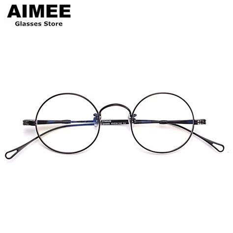 Japanese Design Retro Round Pure Titanium Eyeglasses Ultralight Optical Glasses Frame Men Women