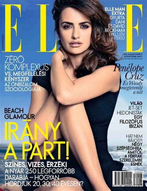 Cover Of Elle Hungary With Penélope Cruz August 2012 Id15701