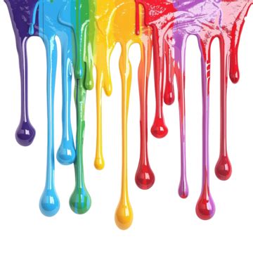 colorful paint drip set paint spray drip png transparent image
