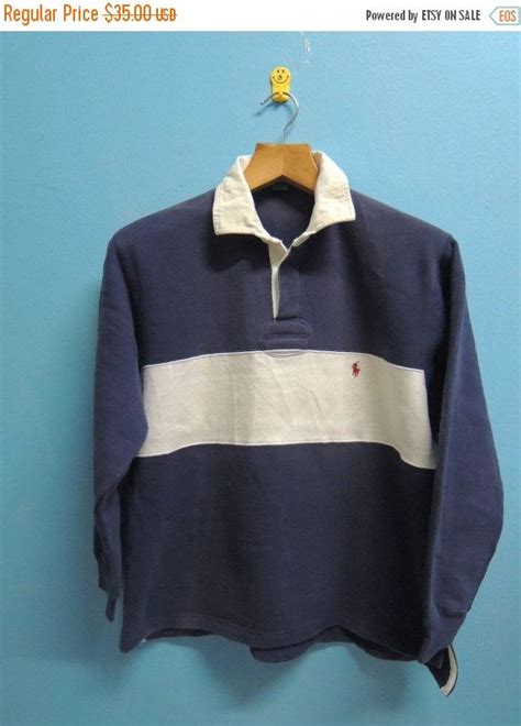 S Vintage Polo Rugby By Ralph Lauren Long Sleeve Etsy Ralph