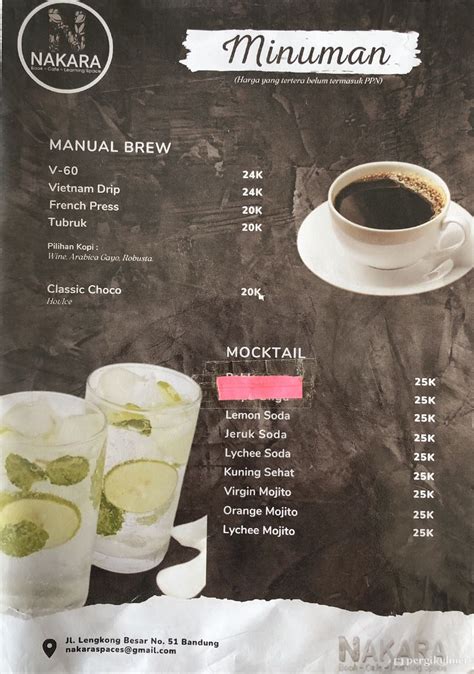 Selalu Diperbarui Menu Nakara Lengkong Bandung