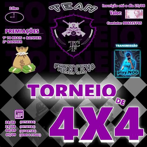 Torneio 4x4 Tfc Free Fire Mania