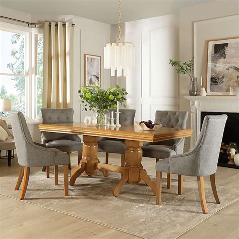 Chatsworth Extending Dining Table And 4 Duke Chairs Natural Oak Finished