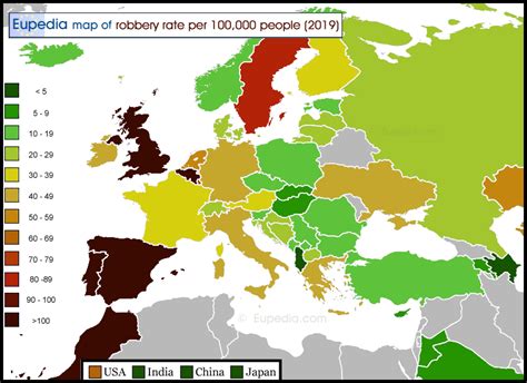 Crime Maps Of Europe Europe Guide Eupedia