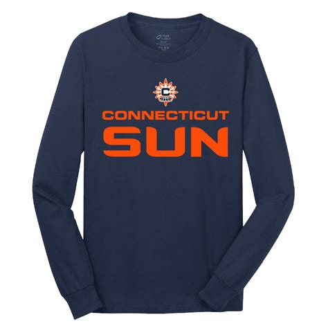 Ct Sun Uni Front Long Sleeve T Shirt Connecticut Sun By Campus Customs