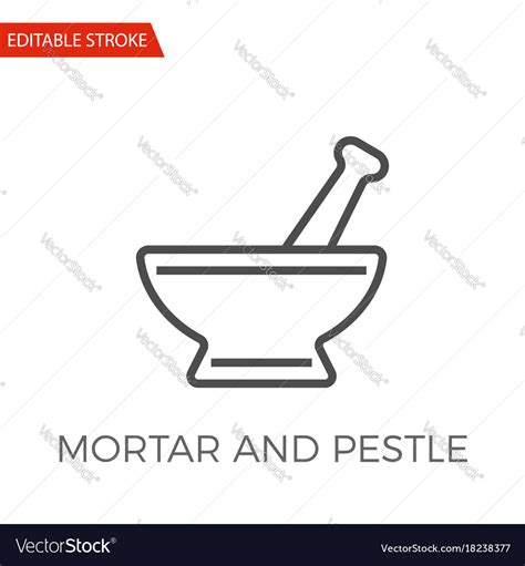 Mortar And Pestle Icon Royalty Free Vector Image