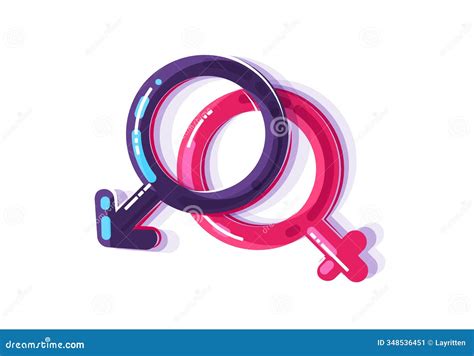 Female And Male Sex Symbol Gender Men And Women Stock Vector Illustration Of Married Icon