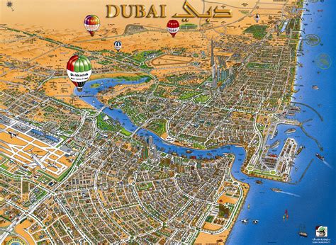 Map of Dubai, UAE