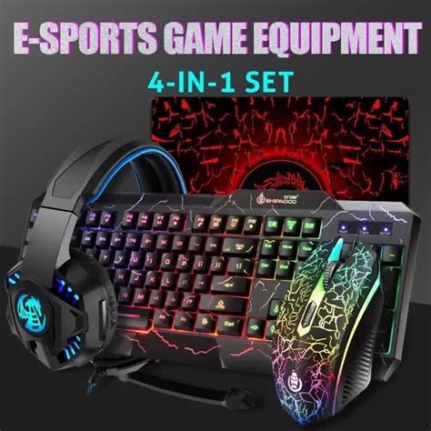 Mouse Keyboard Dan Mouse Game Lampu Latar Rgb 16000dpi Ergonomis Rgb Keyboard Mouse Mouse Set